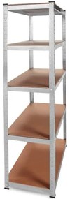 monzana® Polc 170x75x30 cm - ezüst