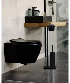 WENKO 71556800 - RECCO WC-szett, 20x71,5 cm, fekete