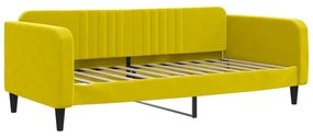 sárga kihúzható bársony heverő 90 x 200 cm