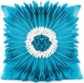 Párnahuzat krizantém, kék 45*45cm