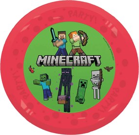 Minecraft Party micro prémium műanyag lapostányér 4 db-os szett 21 cm