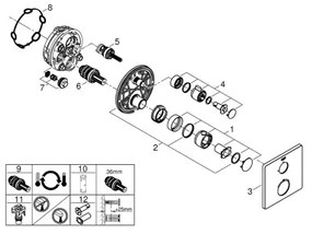 GROHE 24078000 - Termosztátos zuhanycsaptelep GROHTHERM fényes króm