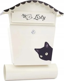 Kézzel Festett Postaláda MACSKA-1 Tubussal