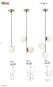 Redo 01-2626 - Csillár zsinóron NIVA 2xE14/28W/230V