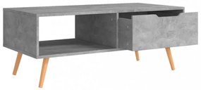 betonszürke szerelt fa dohányzóasztal 100 x 49,5 x 43 cm
