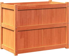 vidaXL viaszbarna tömör fenyőfa kerti virágláda 90 x 50 x 70 cm