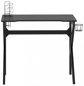 fekete K-lábú gamer asztal 90 x 60 x 75 cm