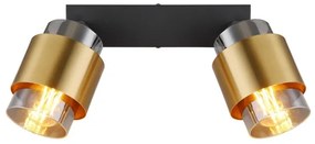 Globo 15560-2 - Spotlámpa MILLEY 2xE27/40W/230V fekete/réz