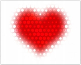 Poszterek 50x40 Piros szív