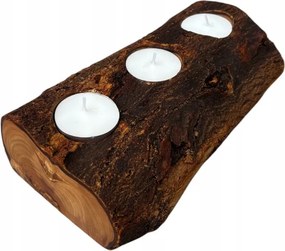 Gyertyatartó Rusztikus Olajfa Tealight típus SR3