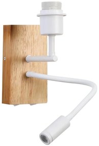Brilagi Brilagi - LED Rugalmas fali lĂĄmpa NUBILA WOOD 1xE27/25W/230V + LED/3W tölgy/fehĂ©r BG1565
