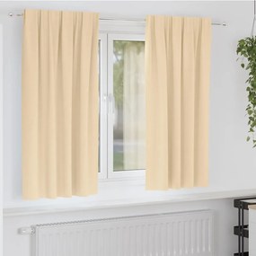 Függönyök függönyökkel 2 pcs Krém 175x140cm Poliészter