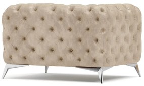 Bézs bársony fotel Chelsea – Ropez