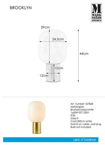 Brooklyn Brushed Brass asztali lámpa - Markslöjd
