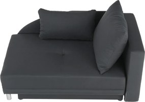 Kinyitható kanapé, szürke-fekete szövet, jobbos, LAUREL