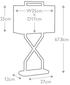 Elstead CROSS-TL - Asztali lámpa CROSS 1xE27/60W/230V arany/kék