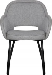 Kárpitozott szék karfával Campea szürke 62x61x84 cm Homla