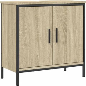 vidaXL sonoma tölgy szerelt fa fürdőszobai mosdószekrény 60x30x60 cm