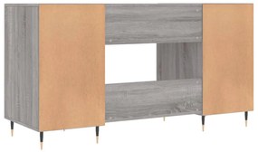 szürke sonoma színű szerelt fa íróasztal 140x50x75 cm
