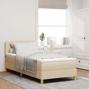 Boxspring ágy matraccal Krém 80x200 cm Szövet