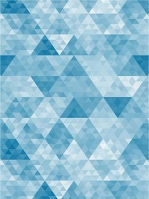 Fotótapéta flizelina Absztrakt háromszögek geometria kék 184x254 +ragasztó