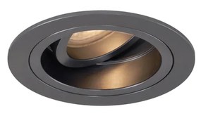 6 db-os modern fegyverszürke beépíthető spotlámpa szett, GU10, 50 mm-es, kerek, dönthető – Chuck
