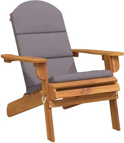 vidaXL tömör akácfa Adirondack kerti szék párnával