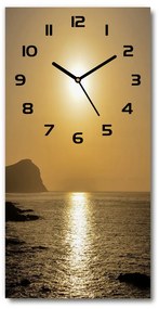 Négyszögletes fali üvegóra Sunset tengeren pl_zsp_30x60_c-f_94820820
