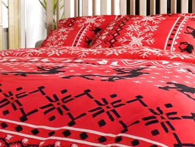Mikroplüss ágyneműhuzat BLACK DEERS piros Ágyneműhuzat mérete: 70 x 90 cm | 140 x 200 cm
