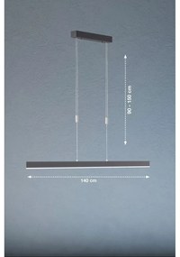 Fekete LED dimmelhető függőlámpa Straight – Fischer &amp; Honsel