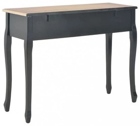 280046 Dressing Console Table with 3 Drawers Black