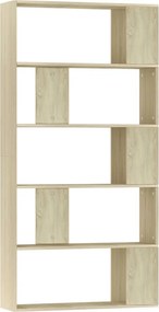 vidaXL sonoma tölgy szerelt fa könyvszekrény/térelválasztó 80x24x159cm