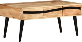 vidaXL tömör akácfa dohányzóasztal 88 x 50 x 42 cm
