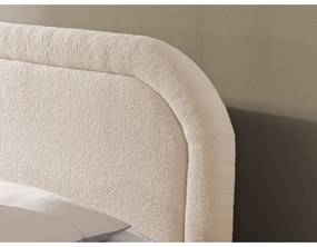 Bézs ágyneműtartós boxspring ágy 140x200 cm Ornes – Ropez