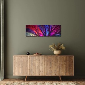 Absztrakt fa képe (órával) (90x30 cm)