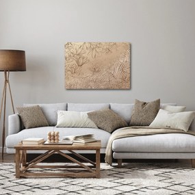 Kép - Rajzolt virágok (70x50 cm)