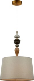 ITALUX PND-84678A-AB MOREN Ernyős Függesztett Lámpa Antik Bronz, Lazac Színű E27 IP20