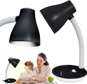 Iskolai Éjjeli Asztali Lámpa Stabil Rugalmas E27 12W Iskolai Fényes