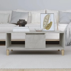 Betonszürke szerelt fa dohányzóasztal 90x50x36,5 cm