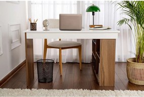 Íróasztal diófa dekorral 120x130 cm Vesper – Kalune Design