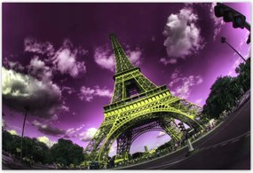 Poszterek 155x105 Lila Eiffel égbolt