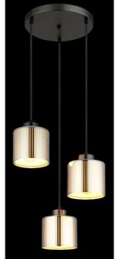 Globo 16056-3HR - Csillár zsinóron FELICIA 3xE27/60W/230V átm. 33