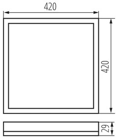 Kanlux 31534 - LED mennyezeti lámpatest AZPO LED/22W/230V 42x42 cm IP54 fehér