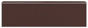 sötétbarna horganyzott acél kerti fészer 192 x 689 x 223 cm
