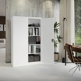 Fém iratszekrény JAN II, 1150 x 185 x 400 mm, fehér