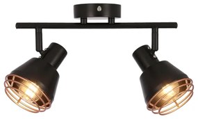 Fali spotlámpa NERIA 2xE14/40W/230V fekete/réz