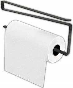 Akasztós Konyhai Papírtörlő Tartó fúrás nélkül Fekete akasztós