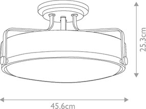 Hinkley HK-HARPER-SFM-CM - Ráépített HARPER csillár 3xE27/60W/230V, fényes króm