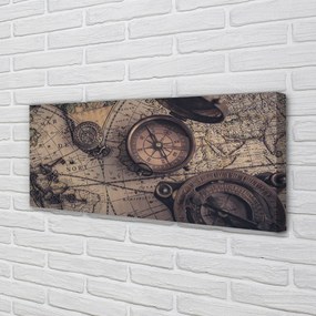 Canvas képek iránytű térkép 125x50 cm