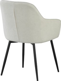 Design fotel, krémszínű/fekete, VAJRO